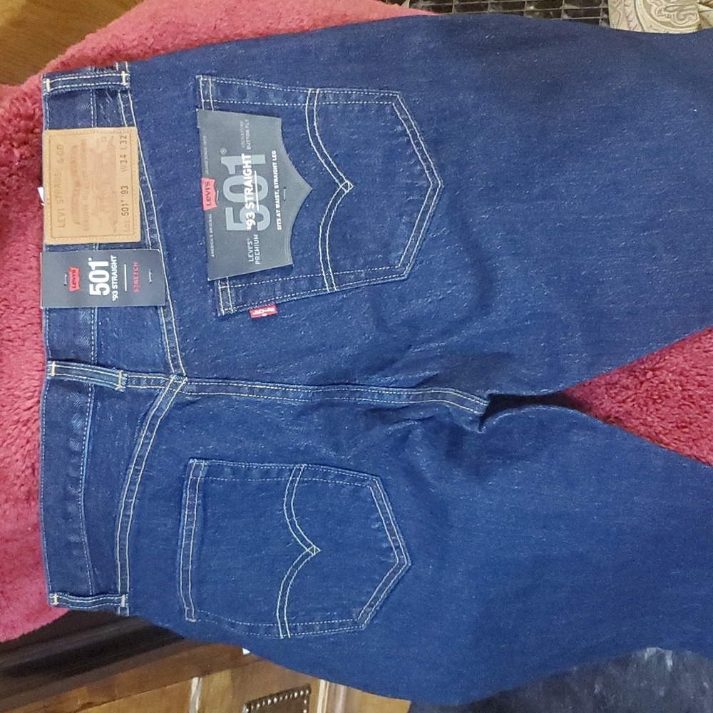 NWT Levi's premium 501  '93 straightens jeans 34x32